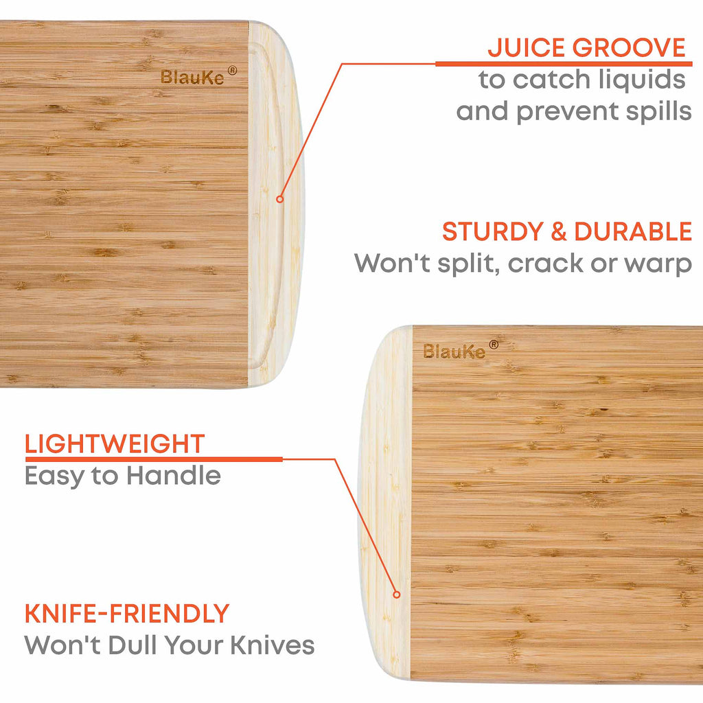 Large Bamboo Cutting Board with Juice Groove