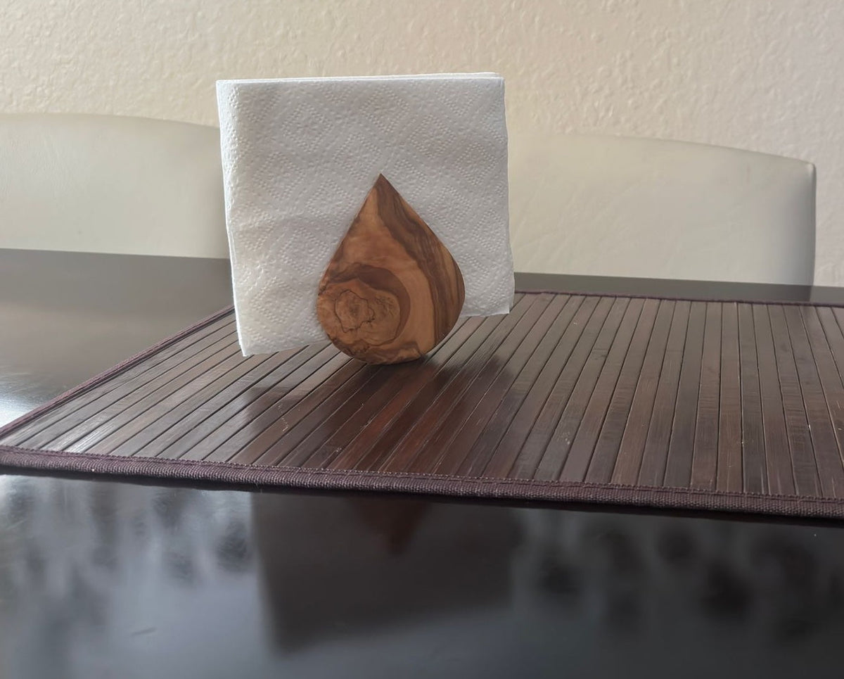 Olive Wood Napkin Holder for Table