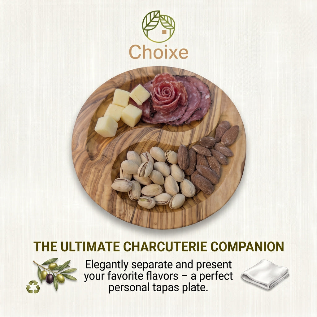 Olive Wood Charcuterie Plate 7 in