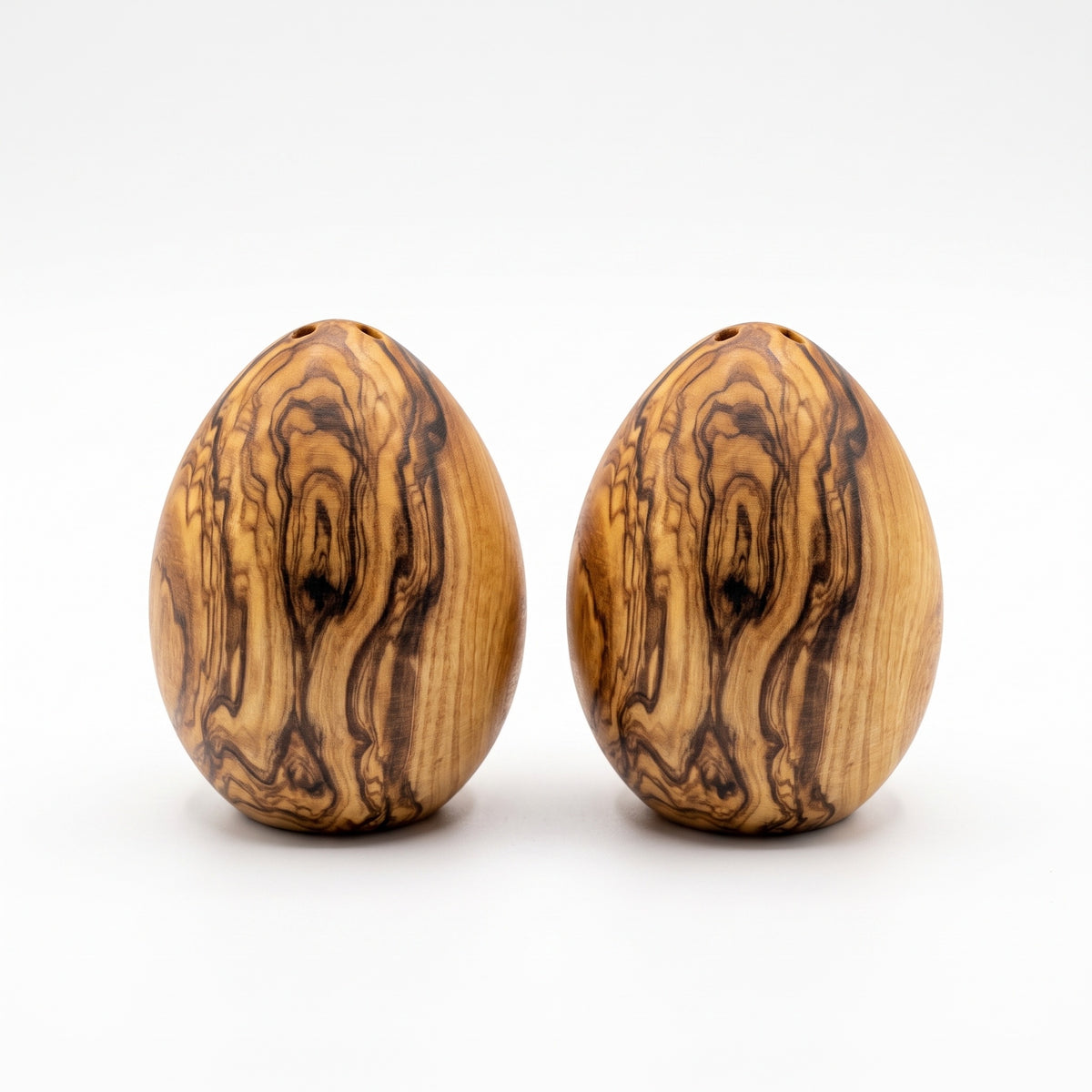 Olive Wood Salt and Pepper Shakers Set