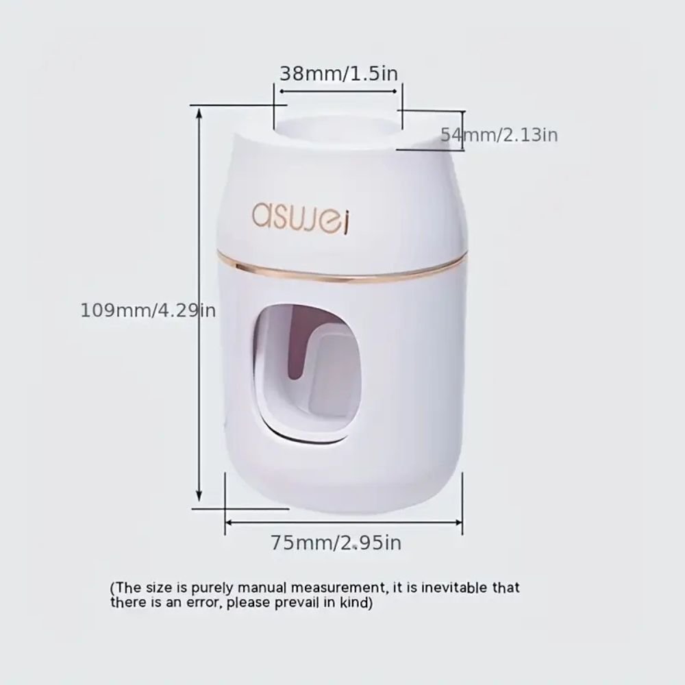 Wall Mounted Toothpaste Dispenser and Toothbrush Holder