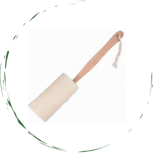 Natural Loofah Bath Brush with Handle