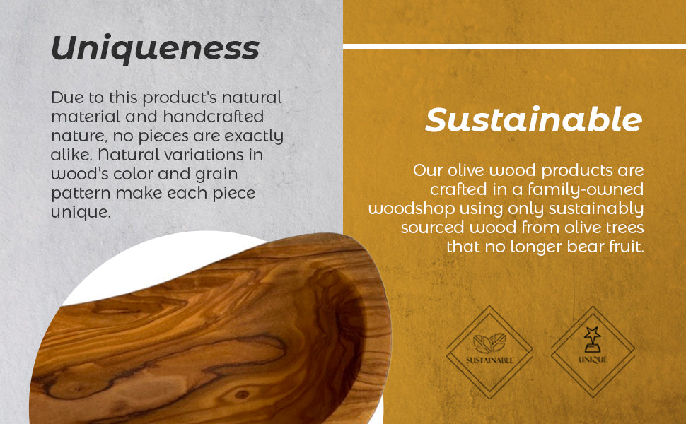 Olive Wood Serving Bowl