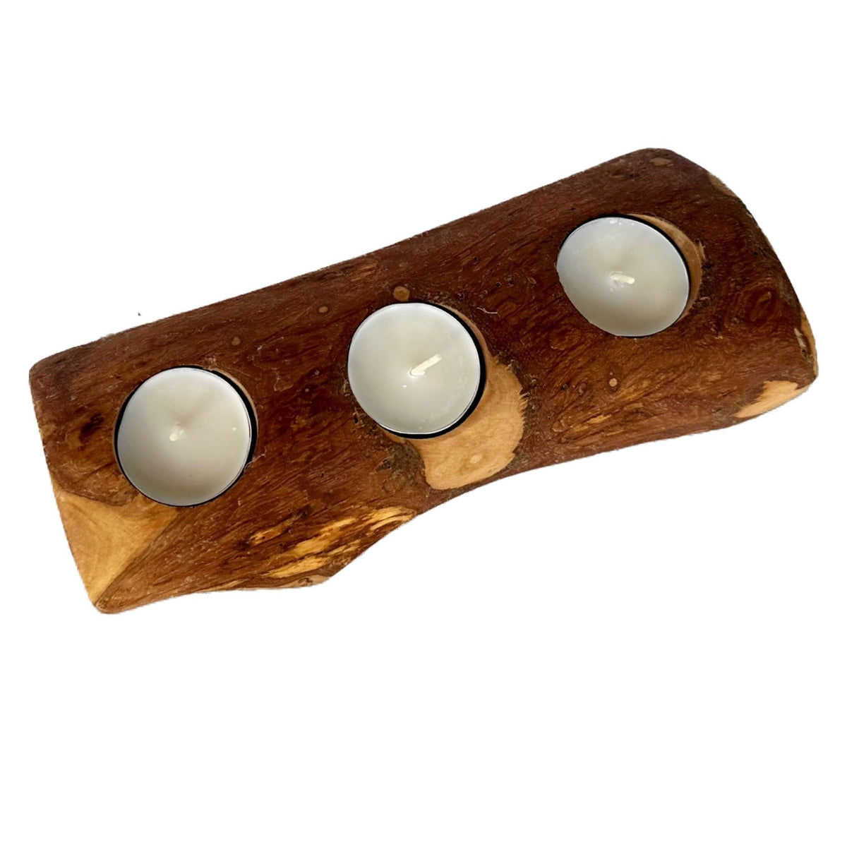 Olive Wood Taper Candle Holder