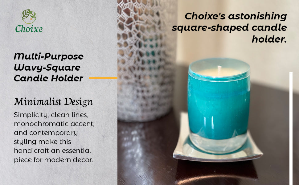 Wavy Square Candle Holder