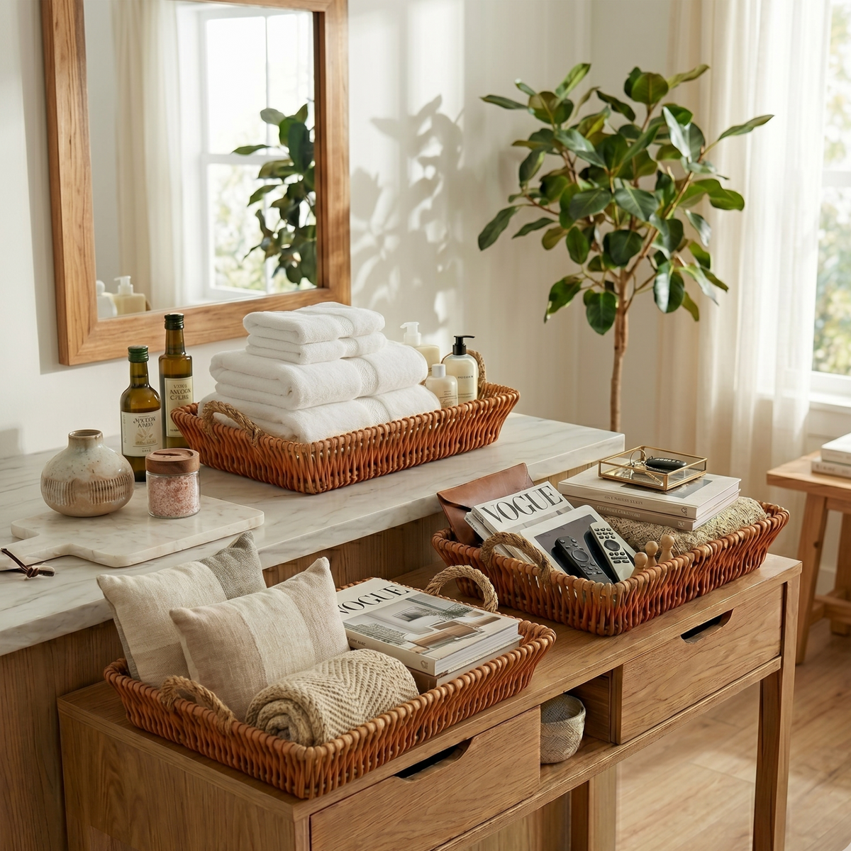 Woven Willow Storage Baskets