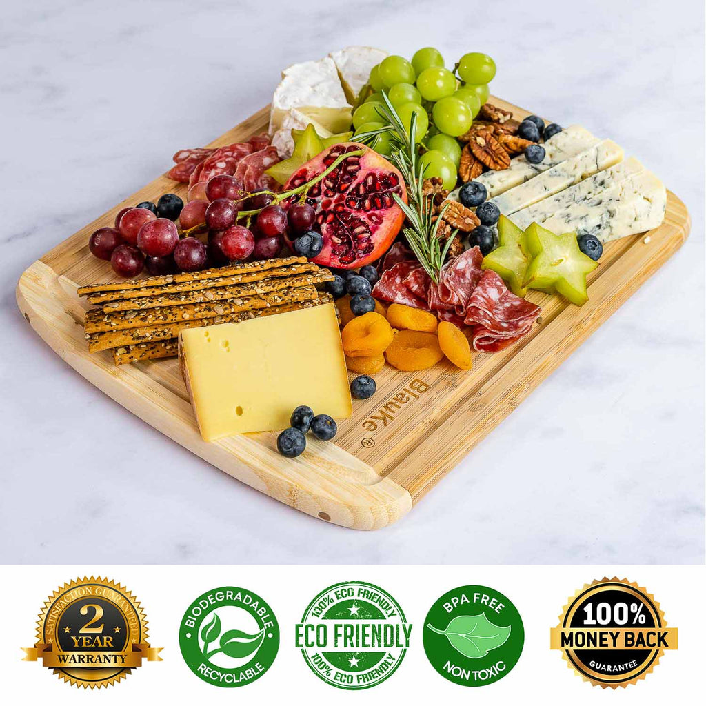 Large Bamboo Cutting Board with Juice Groove