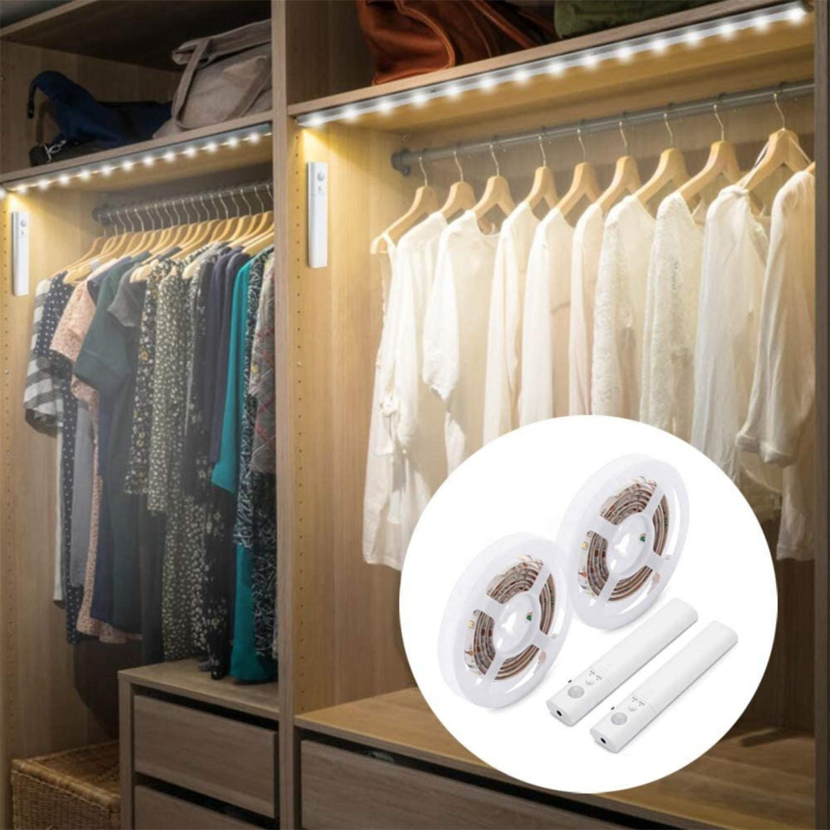 Motion Sensor LED Light Strip 6.5 ft