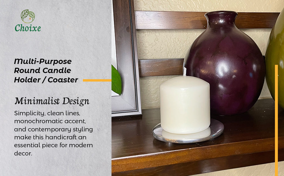 Round Candle Holder and Drink Coaster