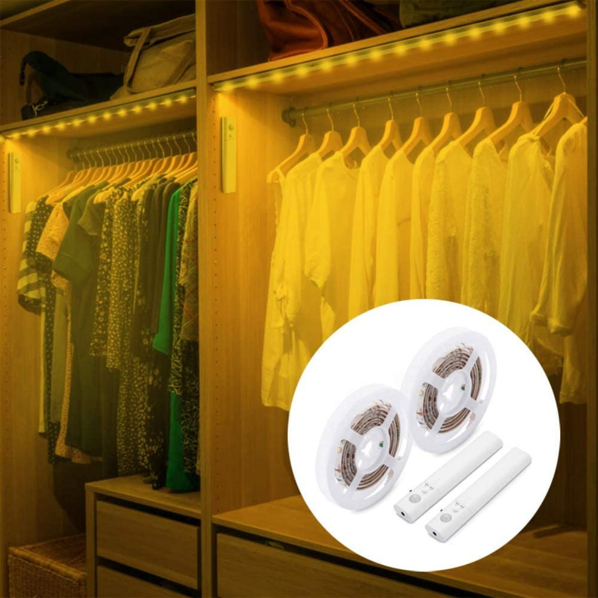 Motion Sensor LED Light Strip 6.5 ft