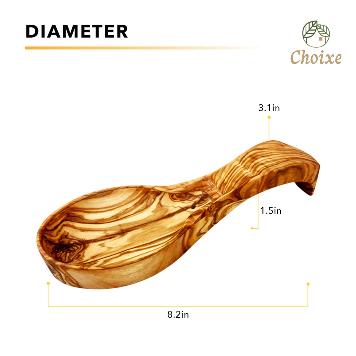 Olive Wood Spoon Rest for Stovetop