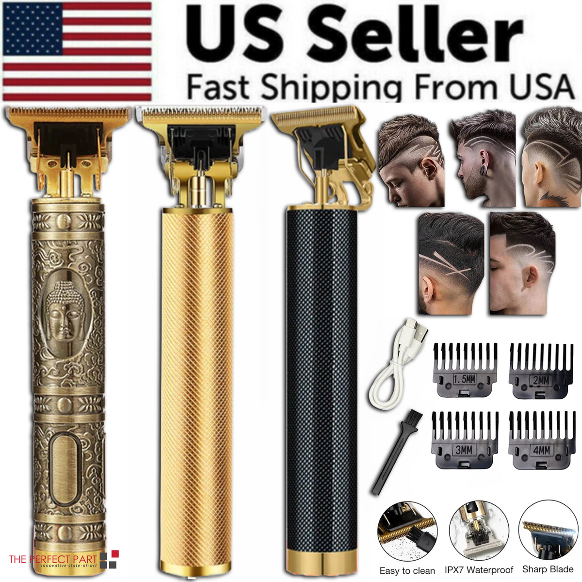 Cordless Hair Clippers and Beard Trimmer for Men