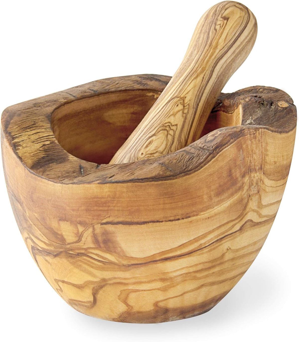 Olive Wood Mortar and Pestle Set