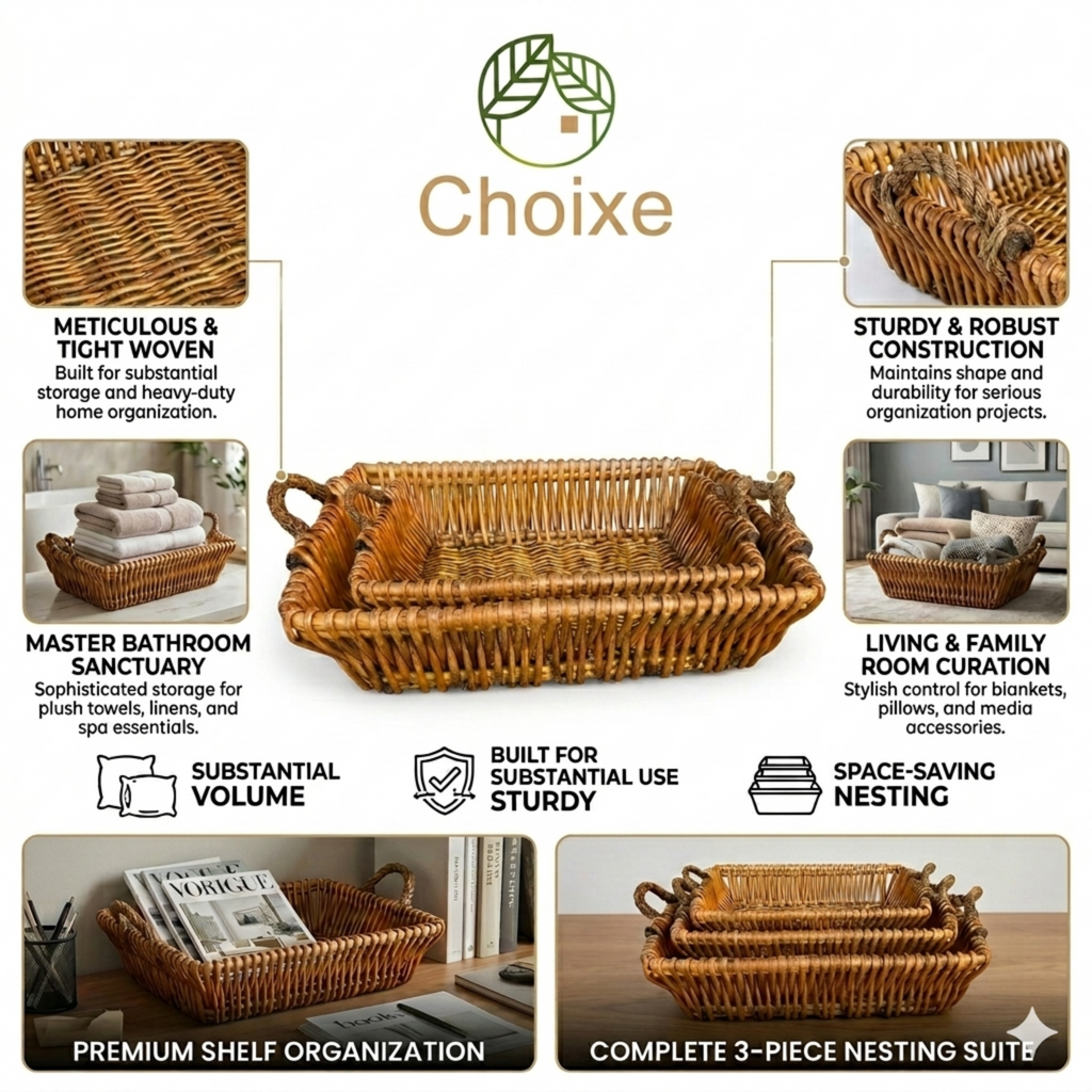 Woven Willow Storage Baskets