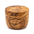 Olive Wood Salt Cellar with Swivel Lid