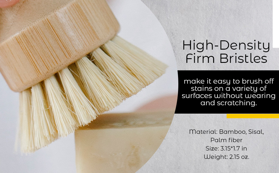 Bamboo Dish Brush with Sisal Bristles