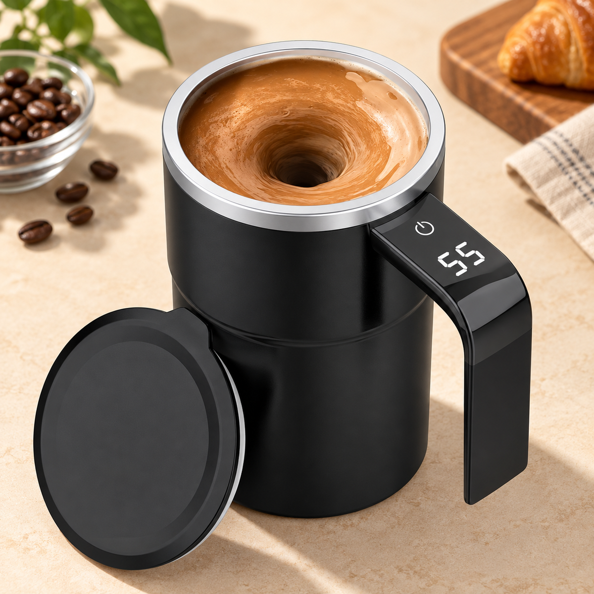 Automatic Stirring Mug Kitchen Gadget Smart Mixing Design