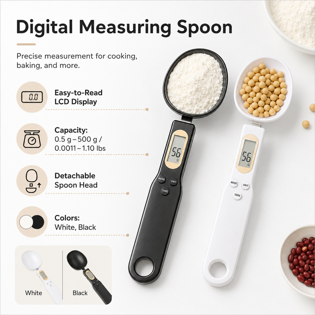 Digital Measuring Spoon Display Kitchen Tool Lcd Scale