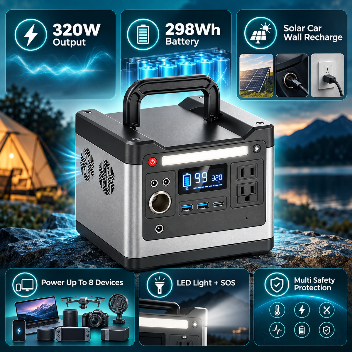 Lightweight Portable Power Station Compact Design