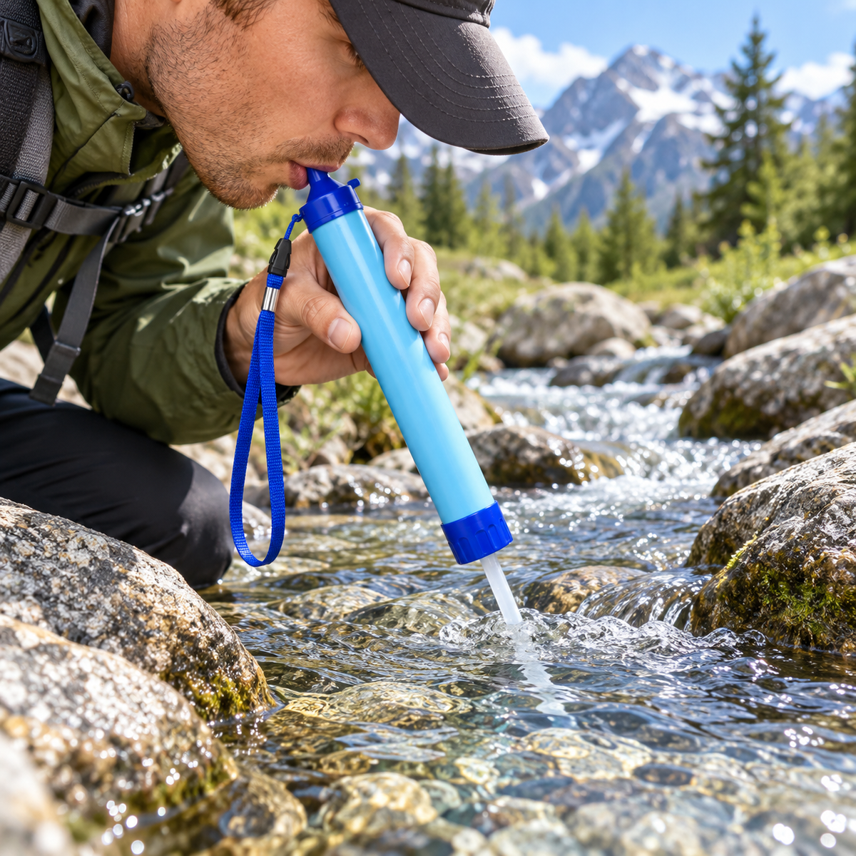 Portable Water Filter Emergency Purifier Compact Travel