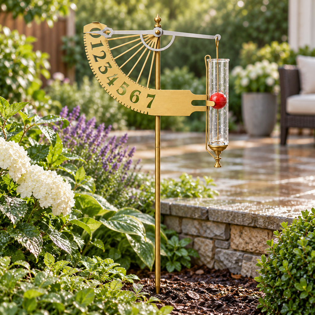 Rain Gauge Outdoor Decorative Stake Garden Display