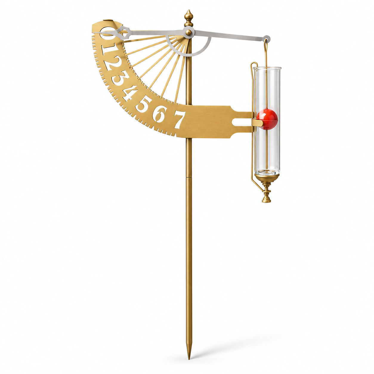 Rain Gauge Outdoor Decorative Stake Garden Display