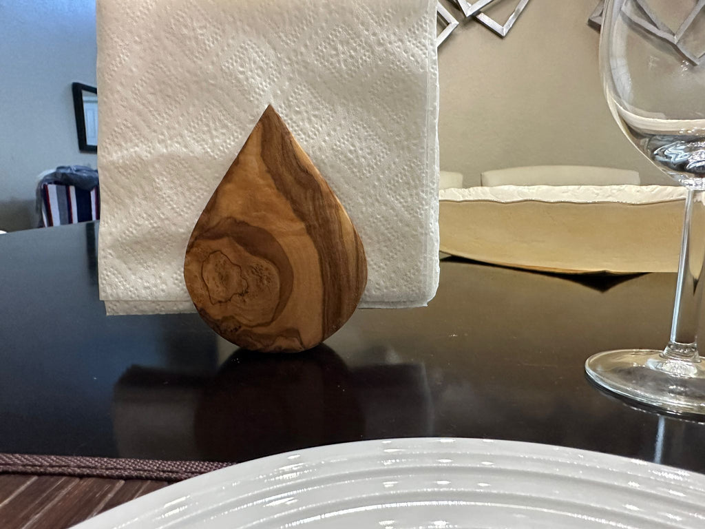 Olive Wood Napkin Holder for Table