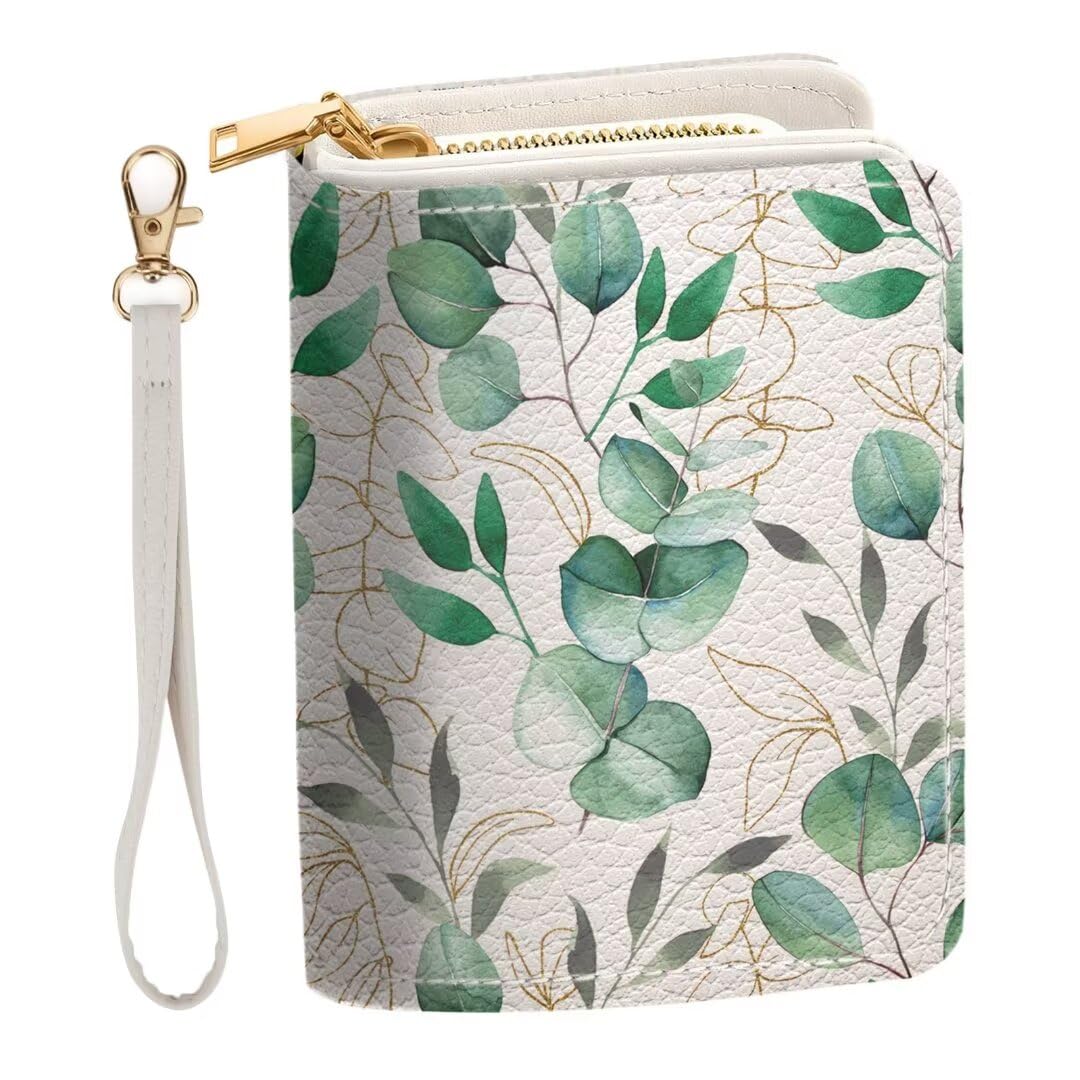 Women's RFID Blocking Bifold Wallet with Wrist Strap