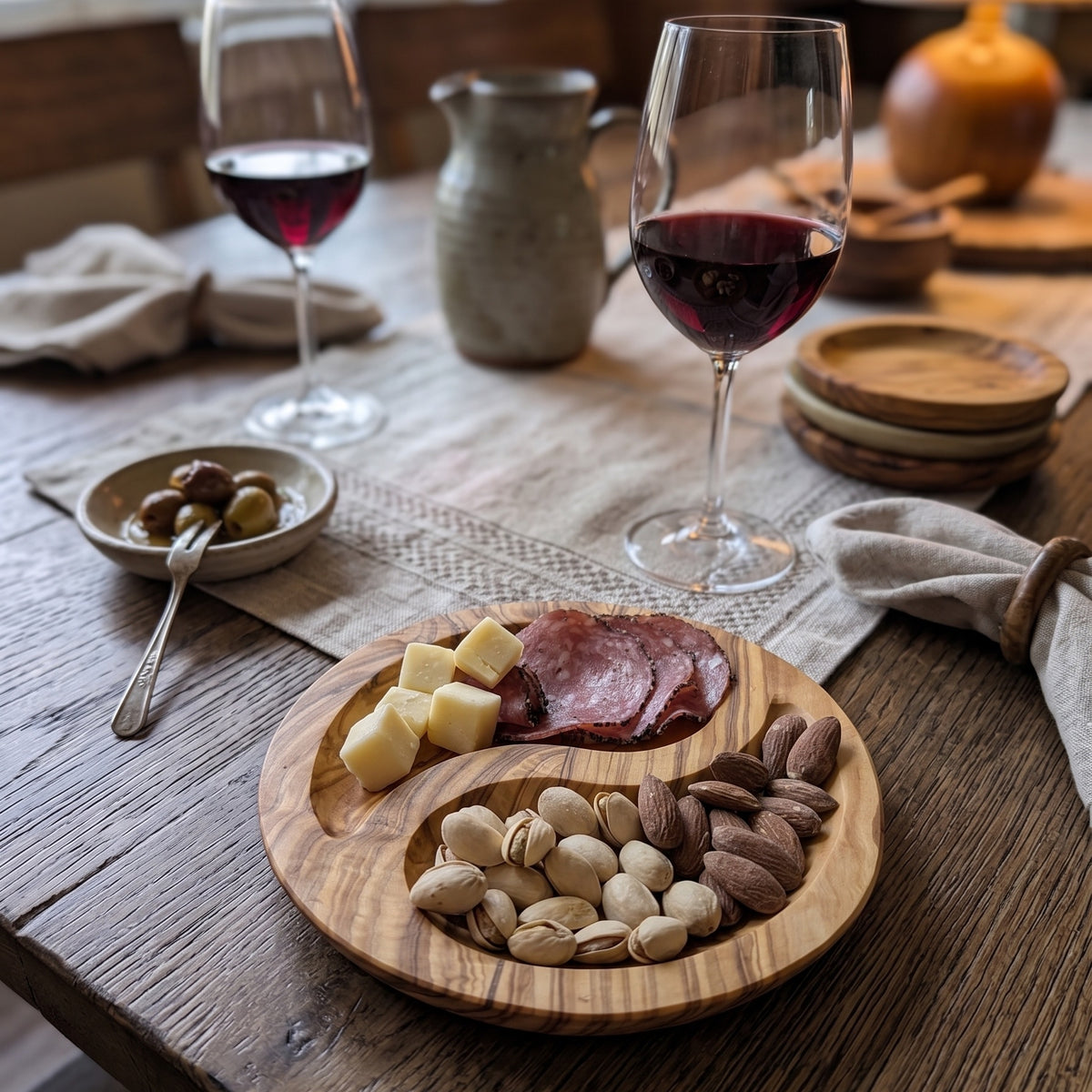 Olive Wood Charcuterie Plate 7 in