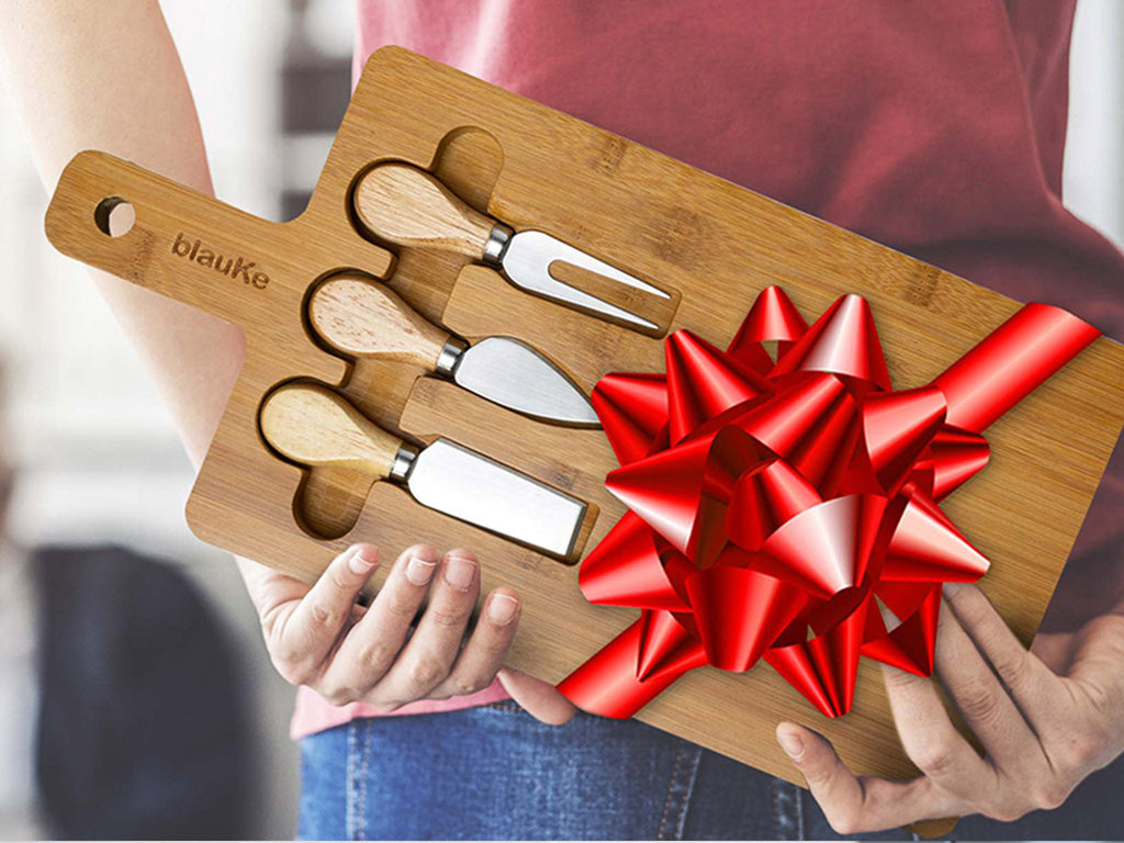 Bamboo Cheese Board and Knife Set