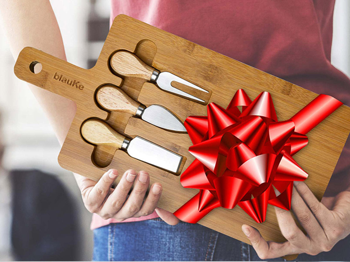 Bamboo Cheese Board and Knife Set