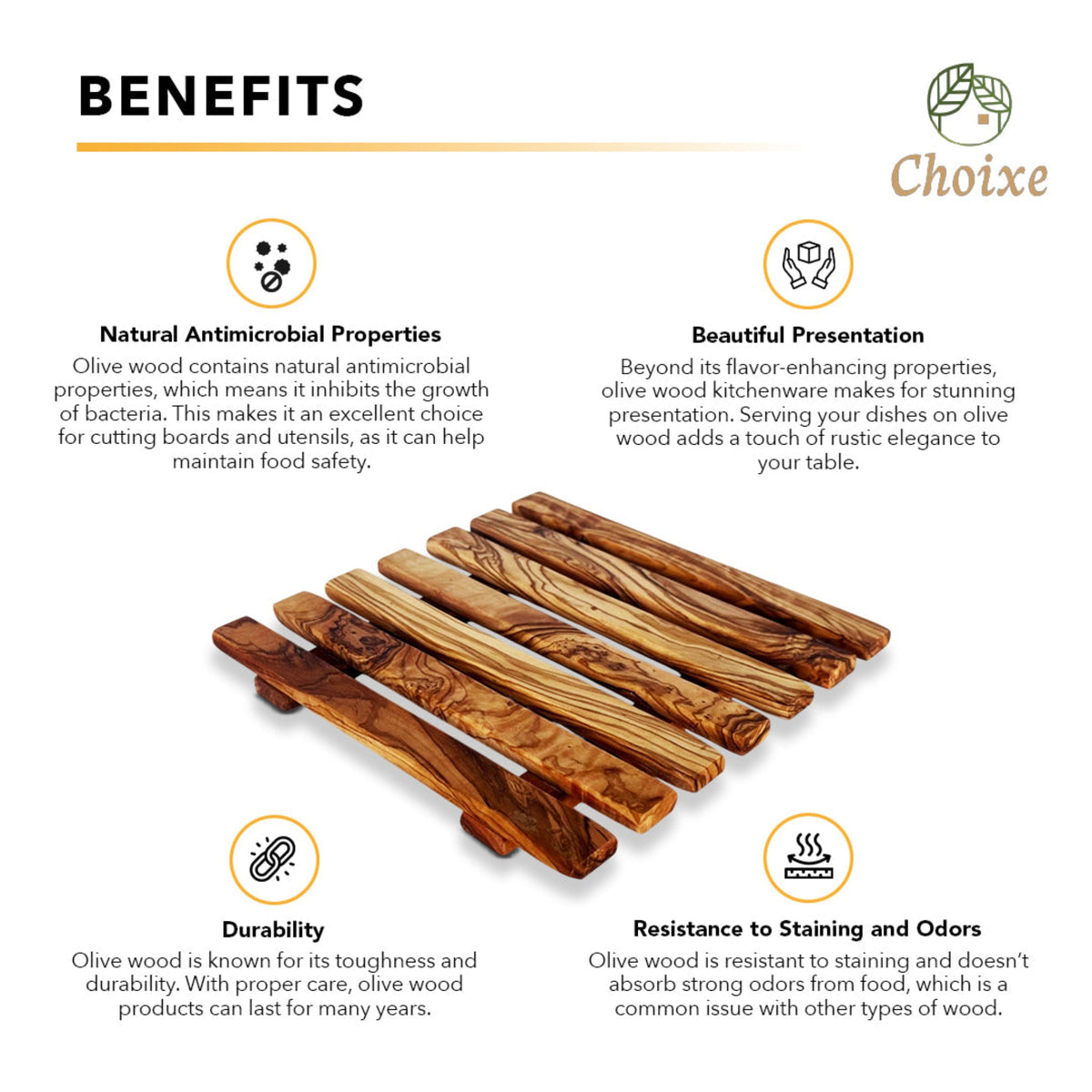 Olive Wood Trivet for Hot Pans