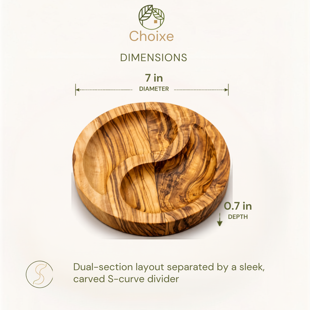 Olive Wood Charcuterie Plate 7 in