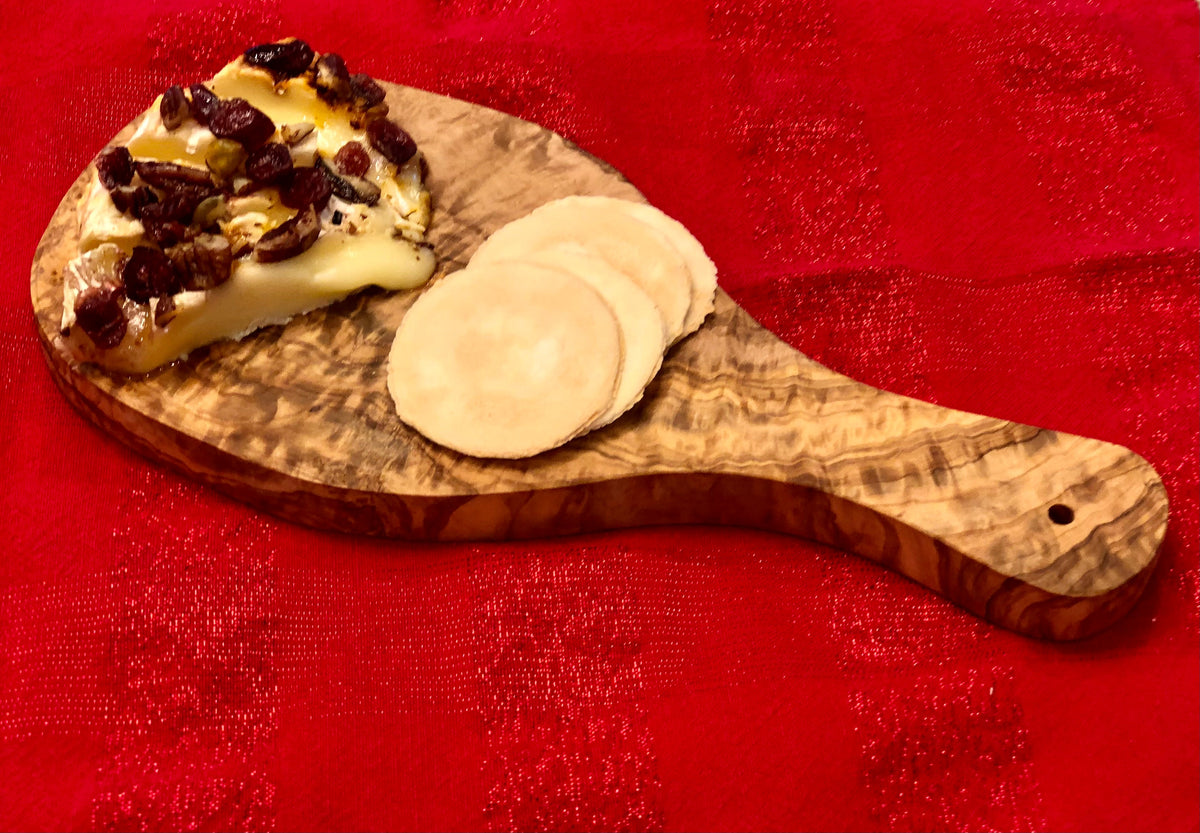 Small Olive Wood Cutting Board with Handle