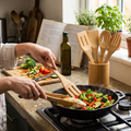Bamboo Kitchen Utensil Set with Holder