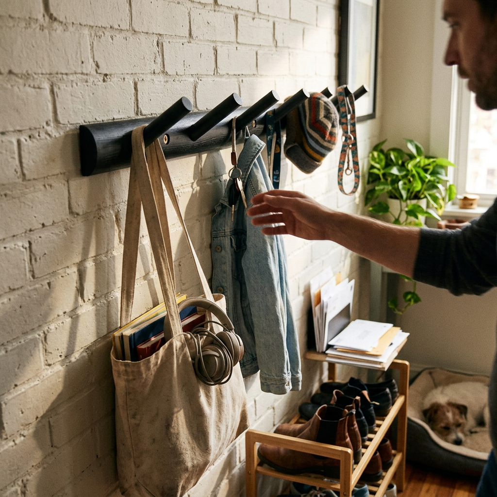 Wooden Wall Hooks for Coats and Hats